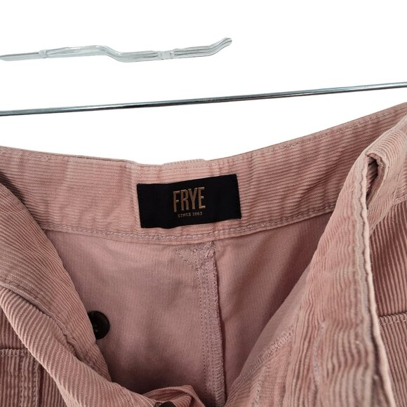 Frye Llana Ultra High Rise Wide Leg Corduroy Jeans mauve FLAWED Size 4 - Picture 12 of 15